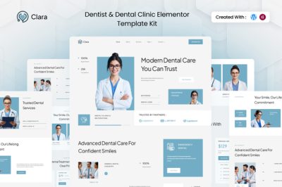 Clara - Dentist & Dental Clinic Elementor Template Kit
