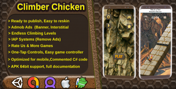 Climber Chicken Getting Over It - Complete Game Template / Project - Unity Games Climber Chicken Getting Over It - Complete Game Template / Project - Unity Games