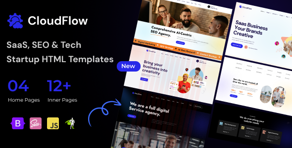 Cloudflow - SaaS, SEO & Tech Startup HTML Template Cloudflow - SaaS, SEO & Tech Startup HTML Template