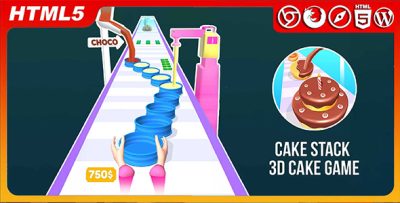 Cake Stack - HTML5 Game For Website(Included HTML5 Only)