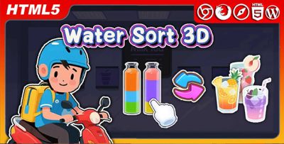 Water Sort 3D - HTML5 Game For Website(Included HTML5 Only)