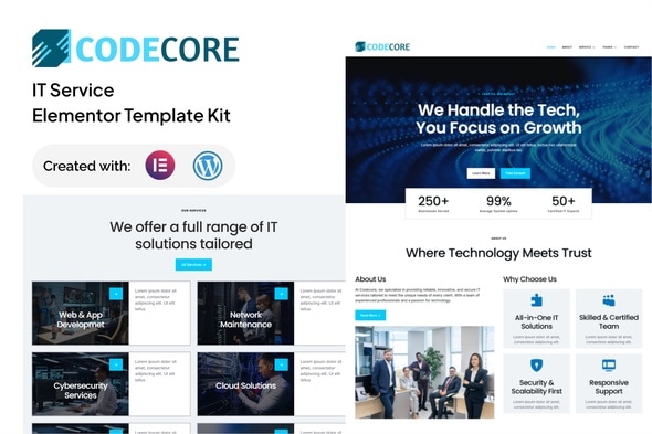 Codecore - IT Service Elementor Template Kit Codecore - IT Service Elementor Template Kit