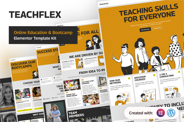 Teachflex - Online Education & Bootcamp Elementor Template Kit Teachflex - Online Education & Bootcamp Elementor Template Kit