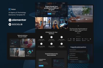 Axion - AI Agency & Technology Elementor Template Kit