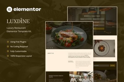 Luxdine - Luxury Restaurant Elementor Template Kit