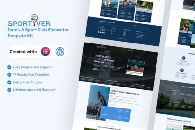 Sportiver - Tennis & Sport Club Elementor Template Kit