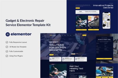 Wattworks - Gadget & Electronic Repair Service Elementor Template Kit