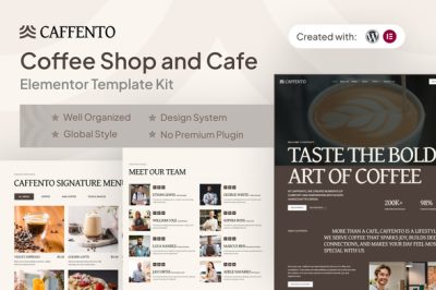 Caffento - Coffee Shop and Cafe Elementor Template Kit