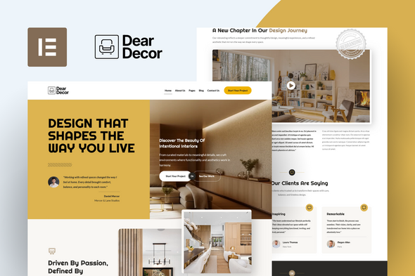 DearDecor - Interior Design Elementor Template Kit DearDecor - Interior Design Elementor Template Kit