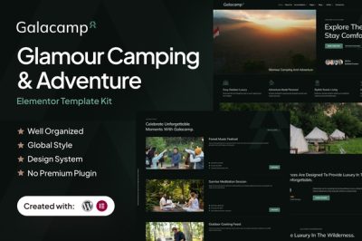 Galacamp - Glamour Camping & Adventure Elementor Template Kit