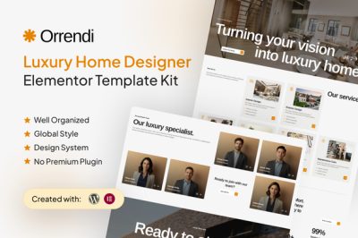 Orrendi  - Luxury Home Designer  Elementor Template Kit