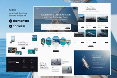 Sailora - Yacht Club & Boat Rental Elementor Template Kit