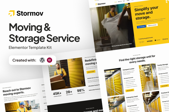Stormov - Moving & Storage Service Elementor Template Kit Stormov - Moving & Storage Service Elementor Template Kit