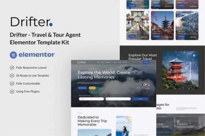 Drifter - Travel & Tour Agent Elementor Template Kit