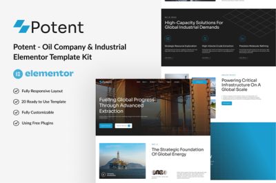 Potent - Oil Company & Industrial Elementor Template Kit