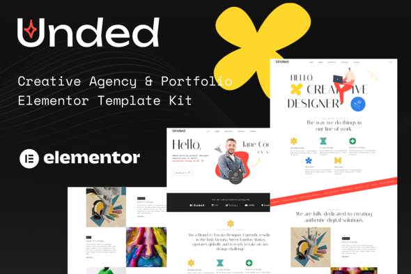 Unded - Creative Agency & Portfolio Elementor Template Kit Unded - Creative Agency & Portfolio Elementor Template Kit