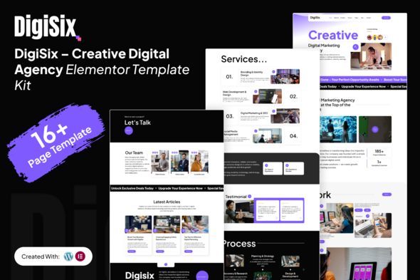 DigiSix– Creative Digital Agency Elementor Template Kit DigiSix– Creative Digital Agency Elementor Template Kit