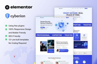 Cyberion - Cyber Security & IT Management Elementor Template Kit