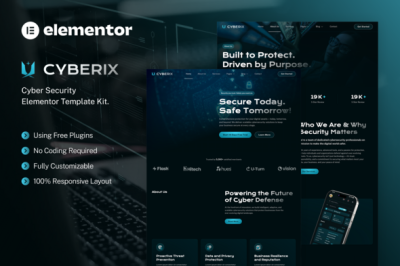 Cyberix – Cyber Security Elementor Template Kit