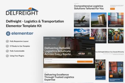 Delfreight - Logistics & Transportation Elementor Template Kits