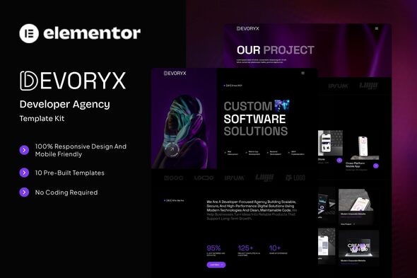 Devoryx - Developer Agency Elementor Template Kit Devoryx - Developer Agency Elementor Template Kit