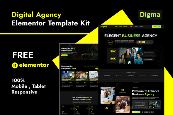 Digma - Creative Digital Agency Elementor Template Kit Digma - Creative Digital Agency Elementor Template Kit