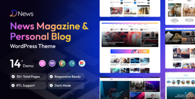 Dnews - News Magazine & Newspaper WordPress Theme