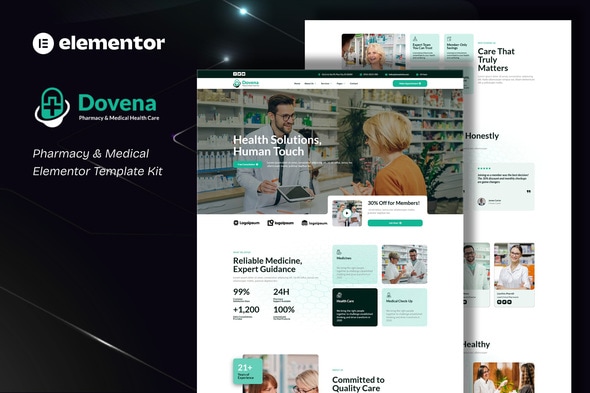 Dovena - Pharmacy & Medical Elementor Template Kit Dovena - Pharmacy & Medical Elementor Template Kit