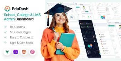 Edudash - School College & LMS Admin Dashboard Vue JS Template