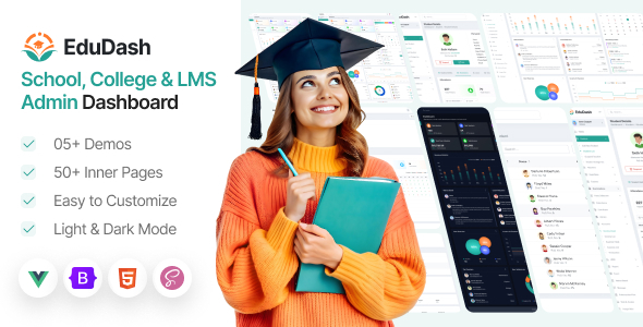 Edudash - School College & LMS Admin Dashboard Vue JS Template Edudash - School College & LMS Admin Dashboard Vue JS Template