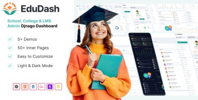 Edudash – Education Management Admin Django Dashboard Template