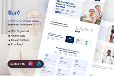 ElderCare - Elderly & Senior Care Elementor Template Kit