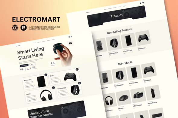 Electromart - E-Commerce Electronics Store Elementor Template Kit Electromart - E-Commerce Electronics Store Elementor Template Kit