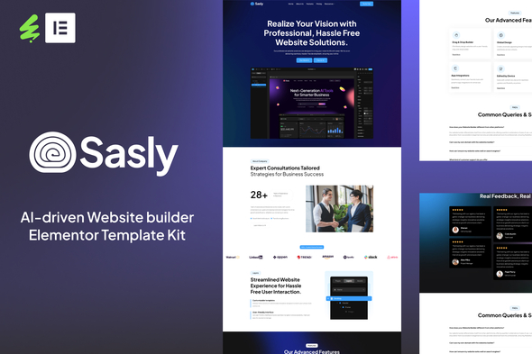 Sasly - AI-driven Website Builder Elementor Template Kit Sasly - AI-driven Website Builder Elementor Template Kit