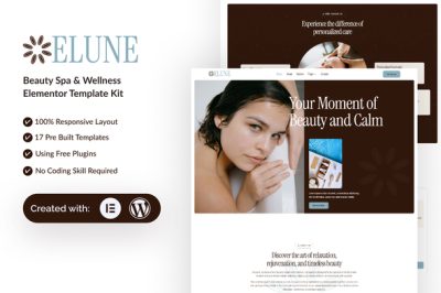 Elune - Beauty Spa & Wellness Elementor Template Kit