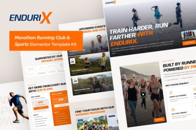 Endurix - Marathon Running Club & Sports Elementor Template Kit