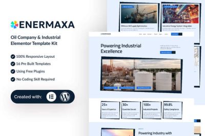 Enermaxa - Oil Company & Industrial Elementor Template Kit