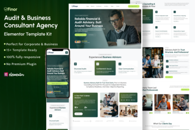Finor – Audit & Accounting Business Consulting Elementor Template Kit