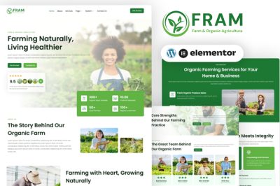 Fram - Farm & Organic Agriculture Elementor Template Kit