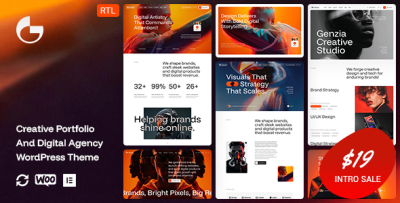 Genzia – Creative Portfolio And Digital Agency WordPress Theme