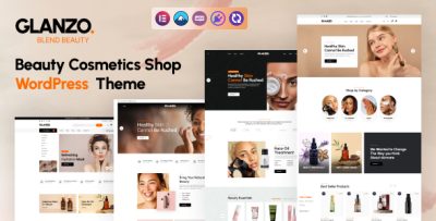 Glanzo - Beauty Cosmetics Shop WordPress Theme.