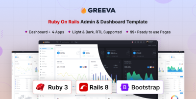 Greeva - Ruby On Rails Admin & Dashboard Template