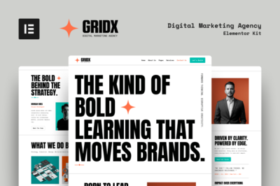 GridX - Digital Marketing Agency Elementor Template Kit