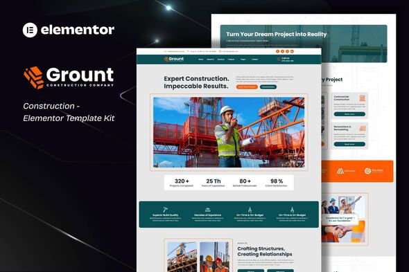 Grount - Construction Elementor Template Kit Grount - Construction Elementor Template Kit