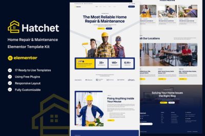 Hatchet - Home Repair & Maintenance Elementor Template Kit
