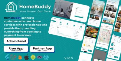 HomeBuddy - Complete On-Demand Home Service Booking Platform | Laravel + Flutter
