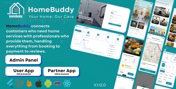 HomeBuddy - Complete On-Demand Home Service Booking Platform | Laravel + Flutter HomeBuddy - Complete On-Demand Home Service Booking Platform | Laravel + Flutter