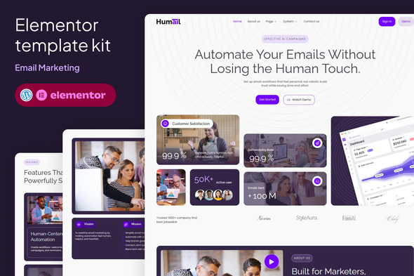 Humail - Email Marketing Elementor Template Kit Humail - Email Marketing Elementor Template Kit