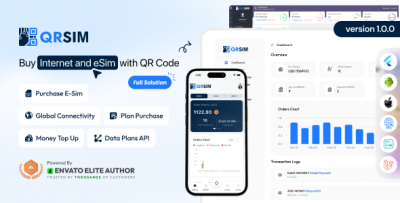 QRSIM - Buy Internet and eSIM with QR Code Full Solution