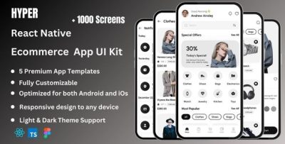 Hyper - Ecommerce React Native Expo App Ui Kit